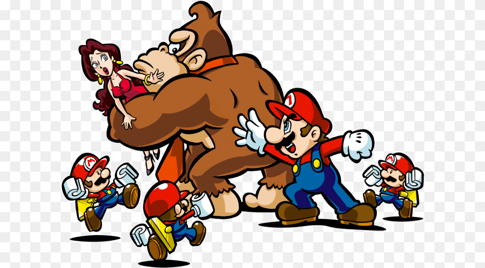 Mario Vs Donkey Kong Transparent Picture Mario Donkey Kong, Baby, Person, Face, Head Png Image
