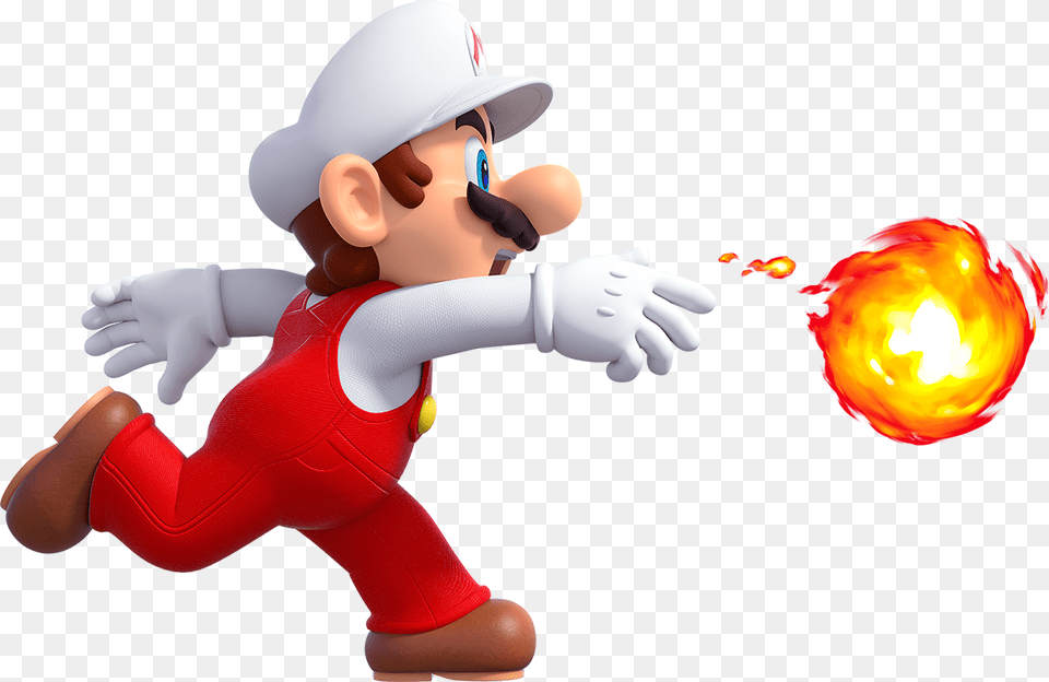 Mario With Fire Flower, Baby, Person, Face, Head Free Png