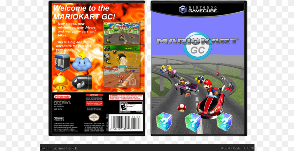 Mariokart Gc Box Art Cover Online Advertising, Advertisement, Poster, Motorcycle, Transportation Free Png Download