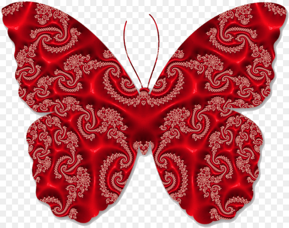 Mariposa En Encaje Rojo Butterfly Red, Pattern, Clothing, Dress, Fashion Png Image