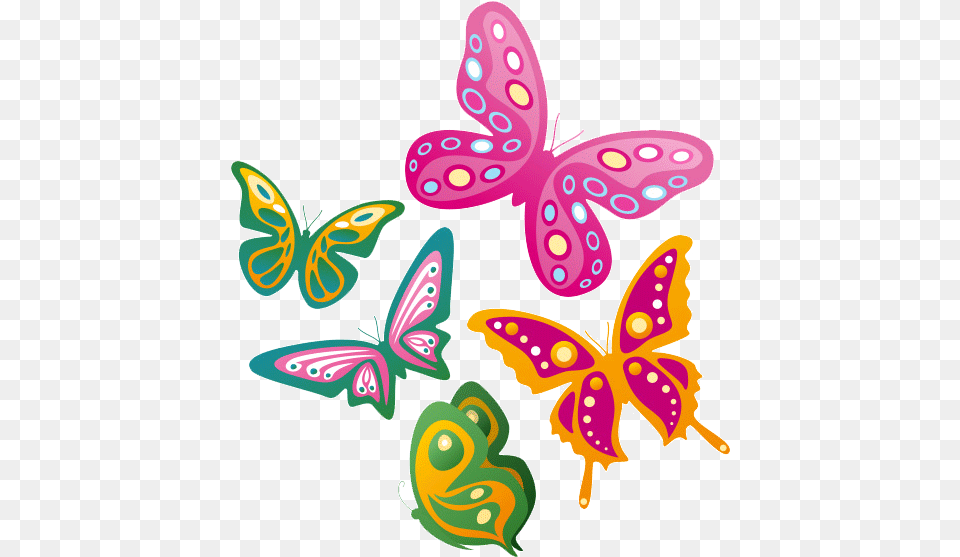 Mariposas Animadas De Colores, Art, Graphics, Pattern, Floral Design Free Png