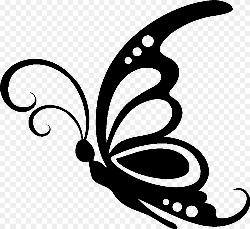 Mariposas Silhouette Black And White Butterfly Clipart, Gray Png