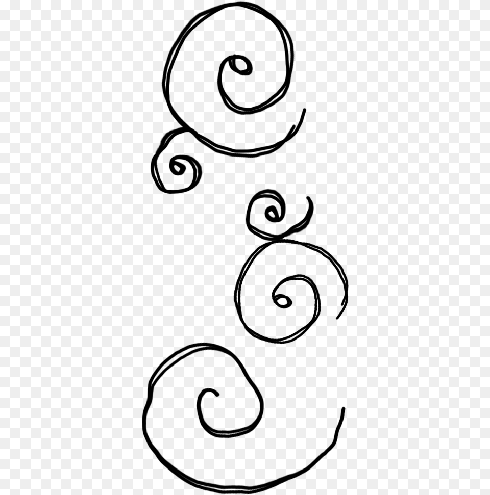Marisa Lerin Hand Drawn Swirl Doodles Asset Black Swirl Lines Background, Gray Free Transparent Png