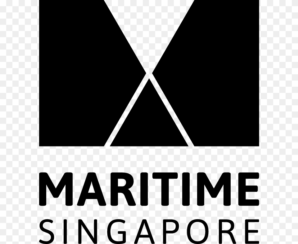 Maritime Singapore Logo Mono Poster, Triangle, Text Free Png Download
