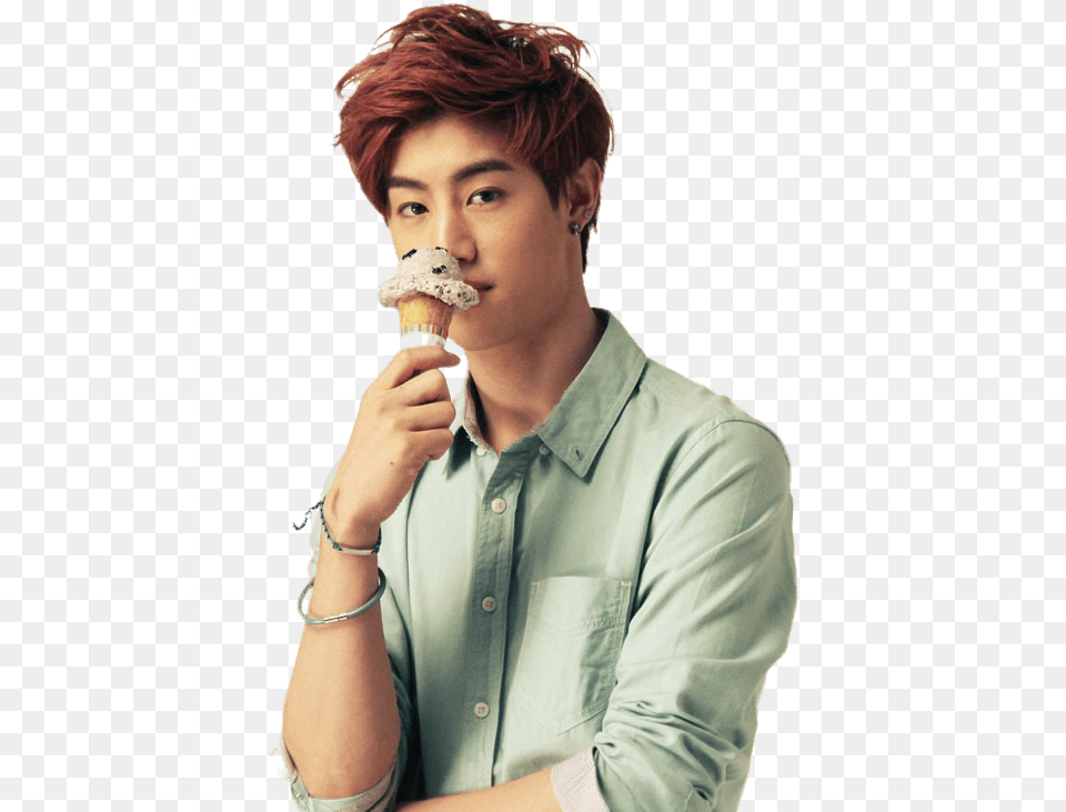 Mark Eating Ice Cream Mark Tuan Got7 Photoshoot, Ice Cream, Photography, Dessert, Food Free Transparent Png