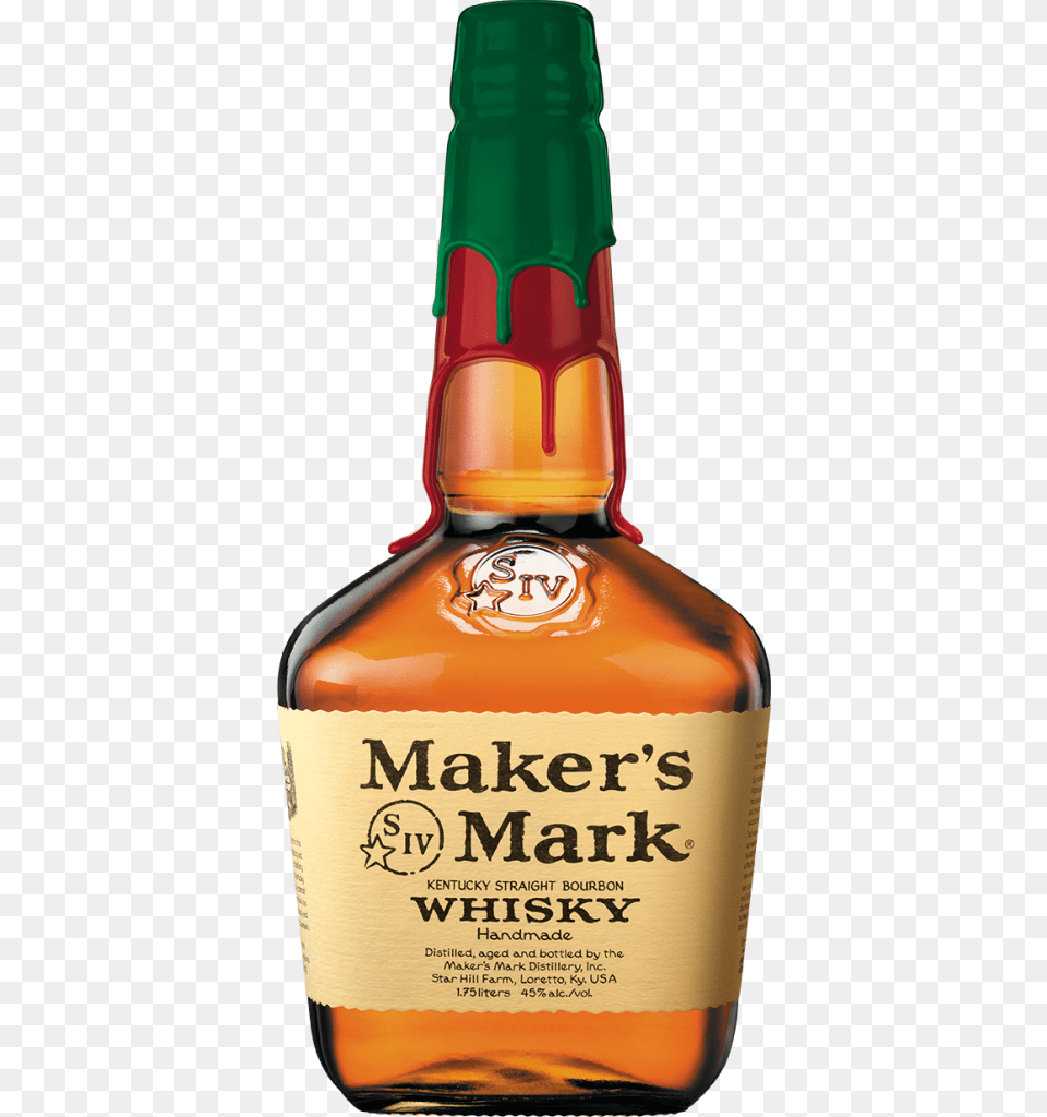 Mark Holiday Double Dip Bottle Makers Mark Bourbon Whiskey, Alcohol, Beverage, Liquor, Whisky Free Png