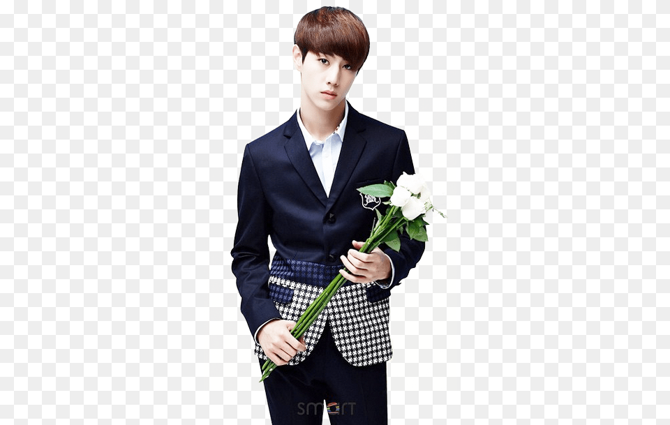 Mark Tuan Bts, Jacket, Formal Wear, Flower Bouquet, Flower Arrangement Free Transparent Png