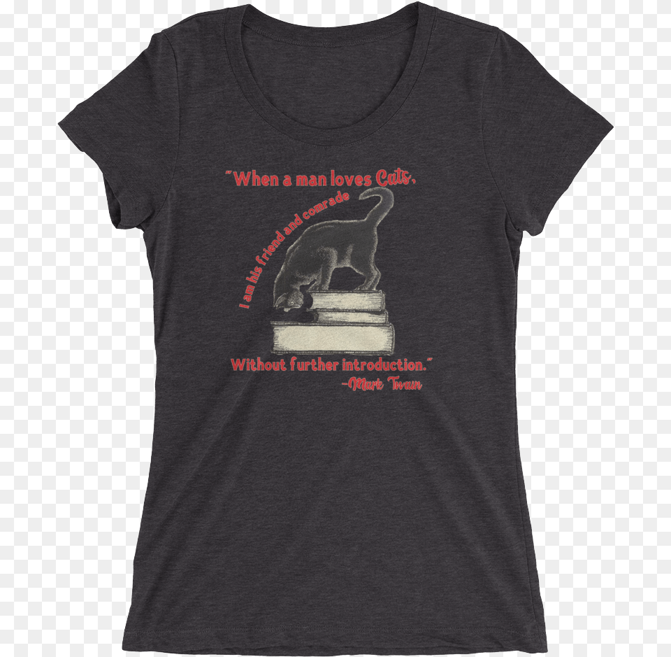Mark Twain Cat Quote Ladies39 T Shirt Niagara Falls Canada Niagara Falls Buffalo New York, Clothing, T-shirt, Animal, Pet Png Image