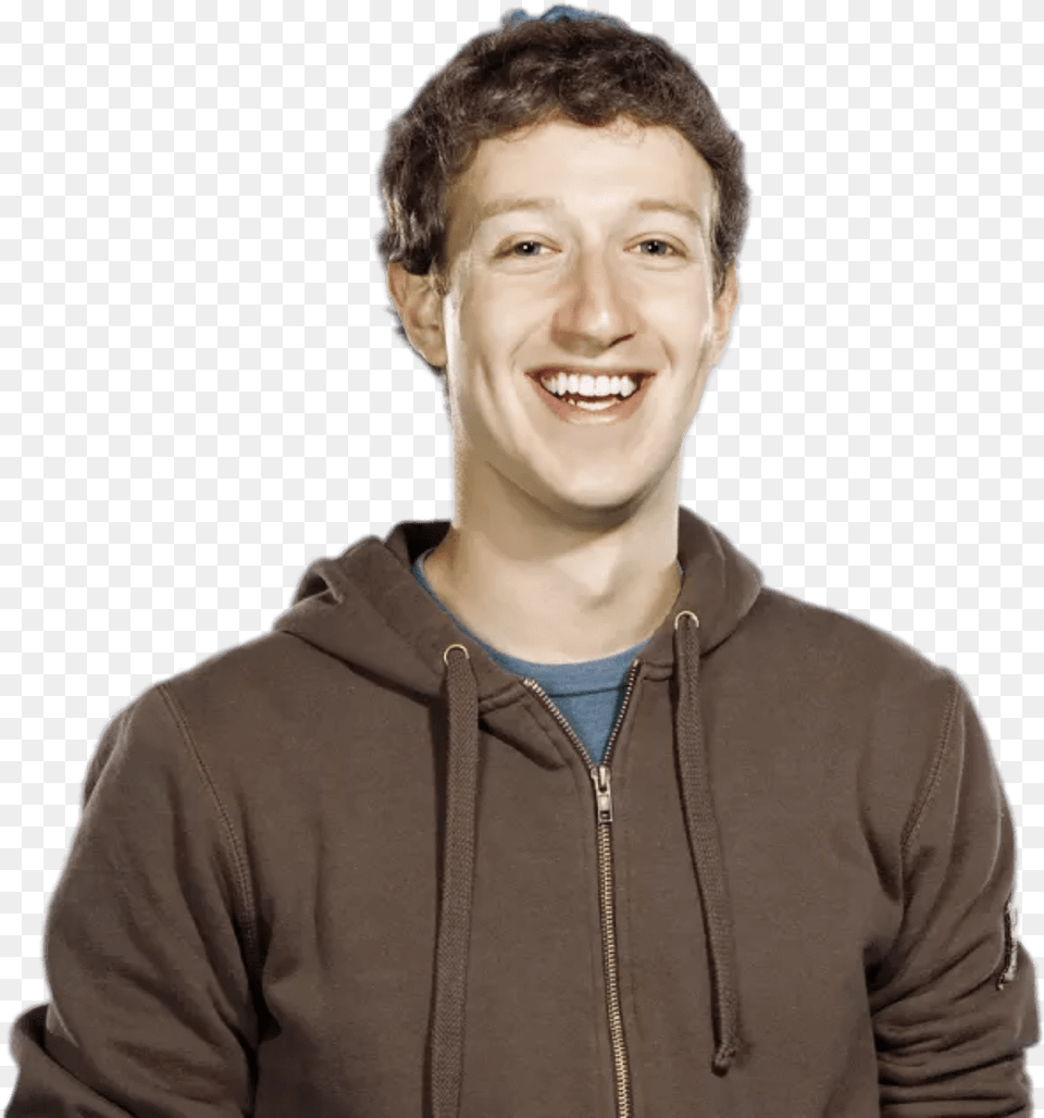 Mark Zuckerberg Hoodie Happy Successful Peoples In The World, Person, Face, Head, Smile Free Png Download