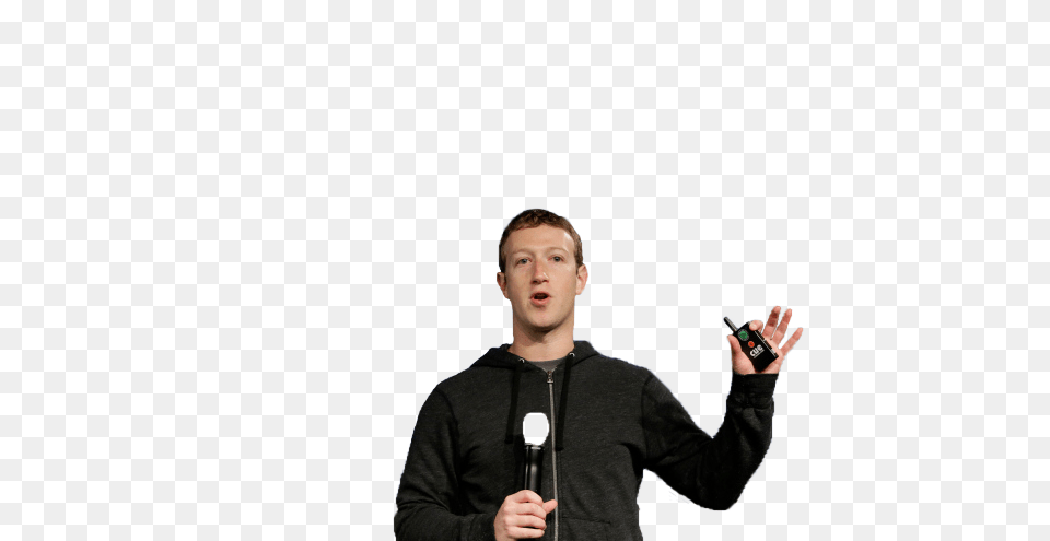 Mark Zuckerberg Presents Cutouts, Male, Man, Hand, Microphone Png