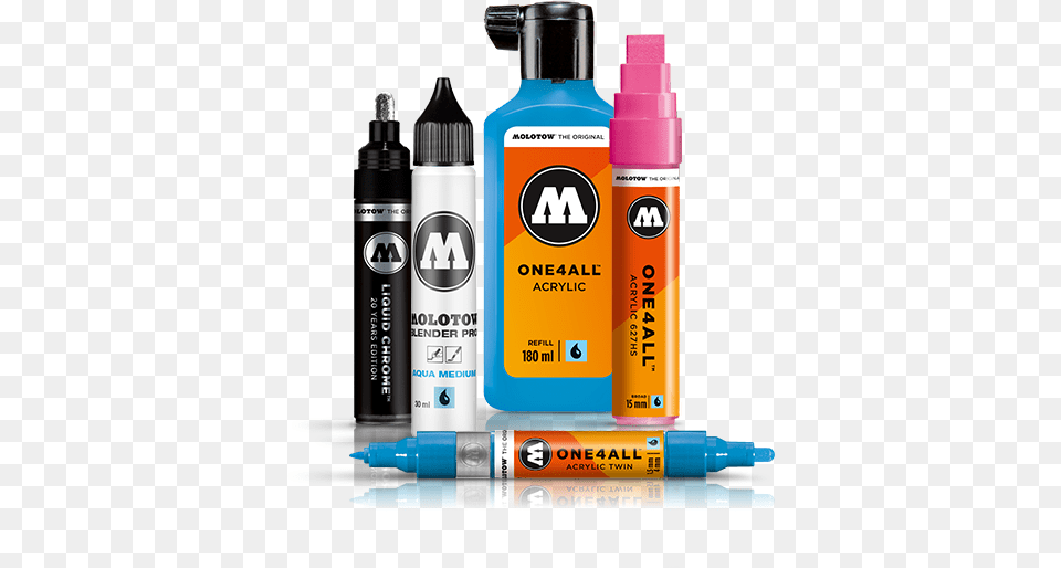 Markers Amp Refills Molotow One4all Acrylic Paint Refill, Bottle, Shaker Png