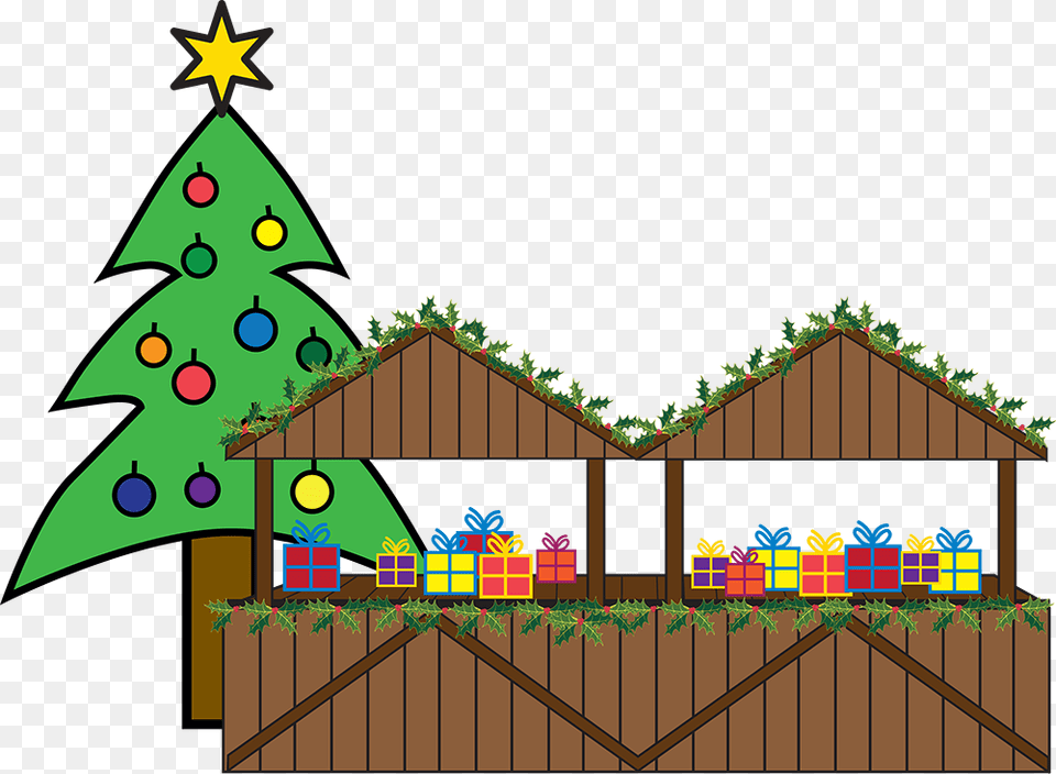 Market Clipart Fete Stall Christmas Fair Clip Art, Outdoors, Nature Png Image