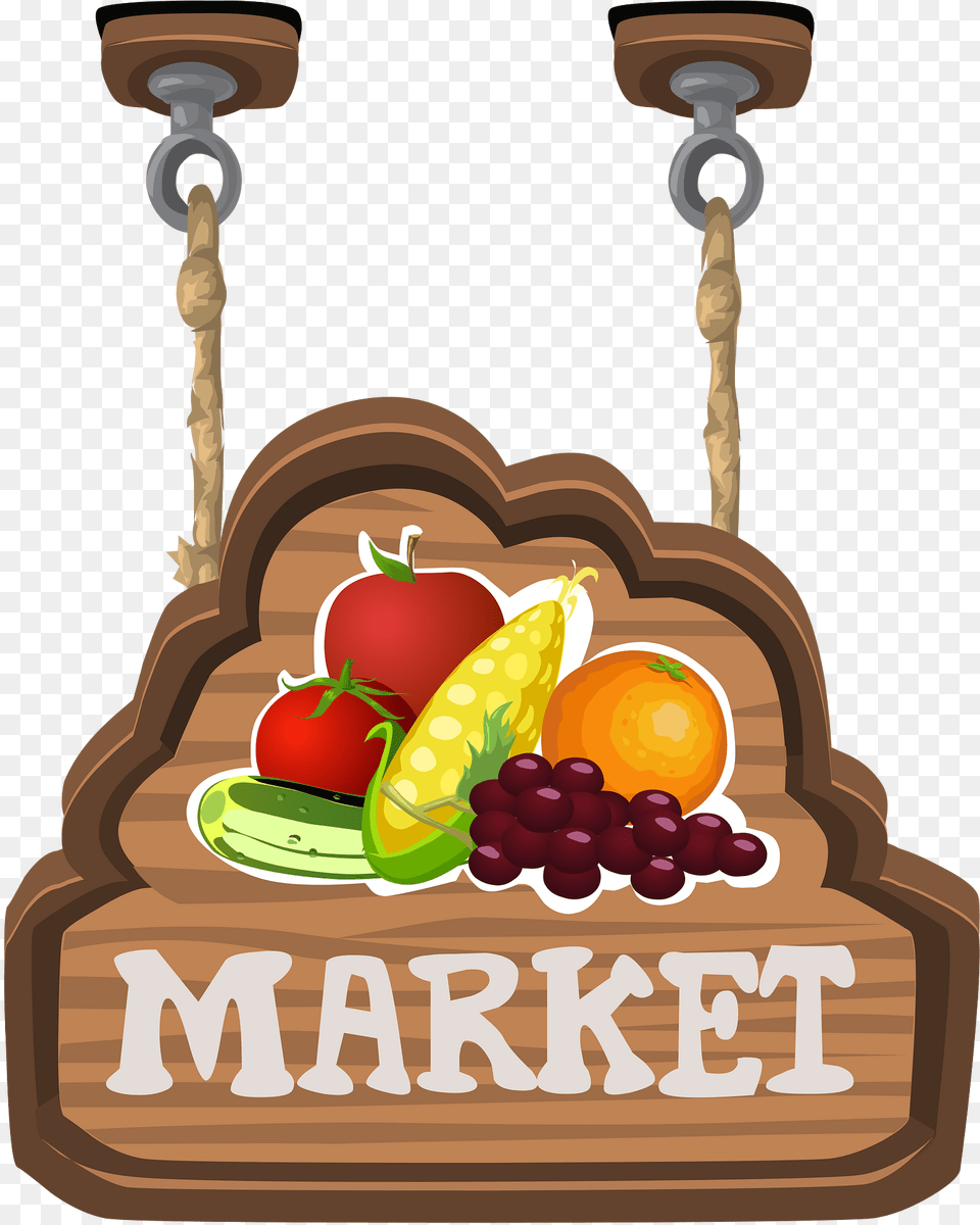 Market Sign Ceiling Decor Clipart, Food, Fruit, Plant, Produce Free Png Download