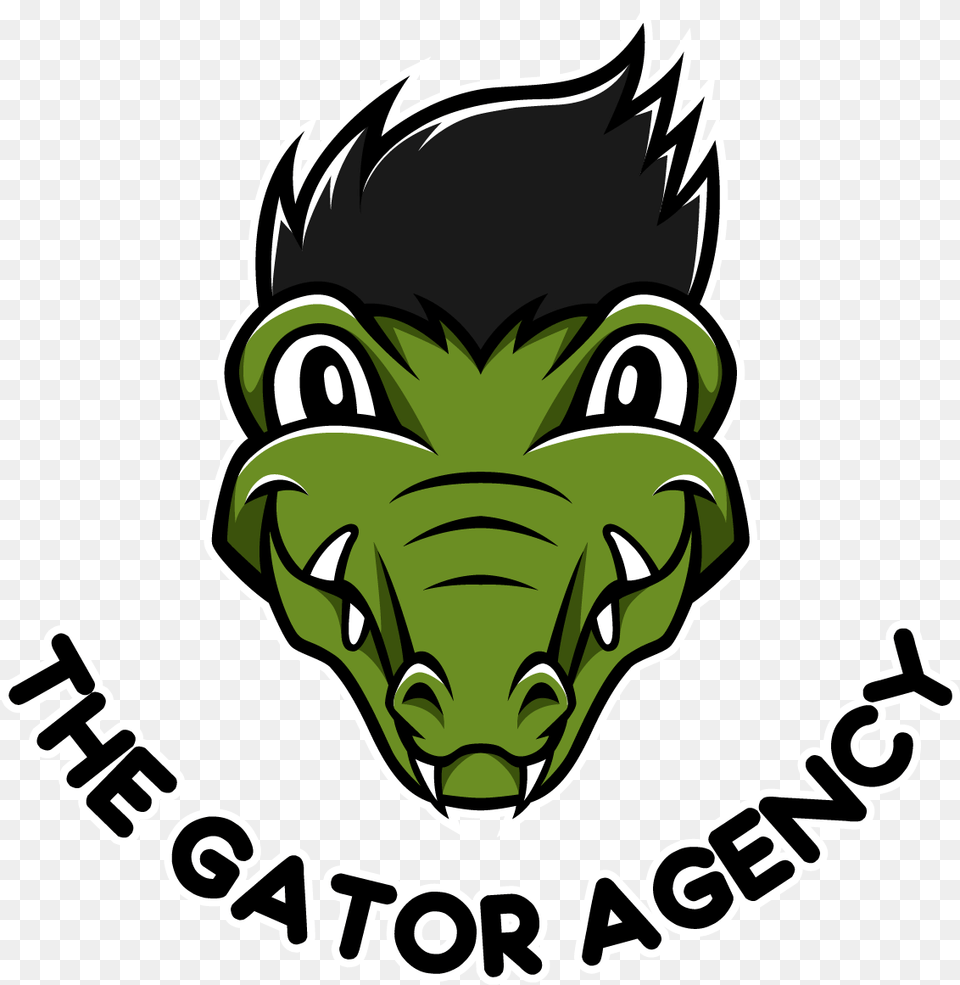 Marketing Agency In Miami The Gator Bordes, Green, Logo, Sticker, Baby Png Image