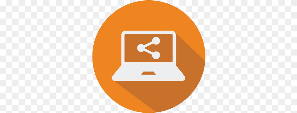 Marketing Automation Orange Digital Marketing Icon, Computer, Electronics, Laptop, Pc Png Image