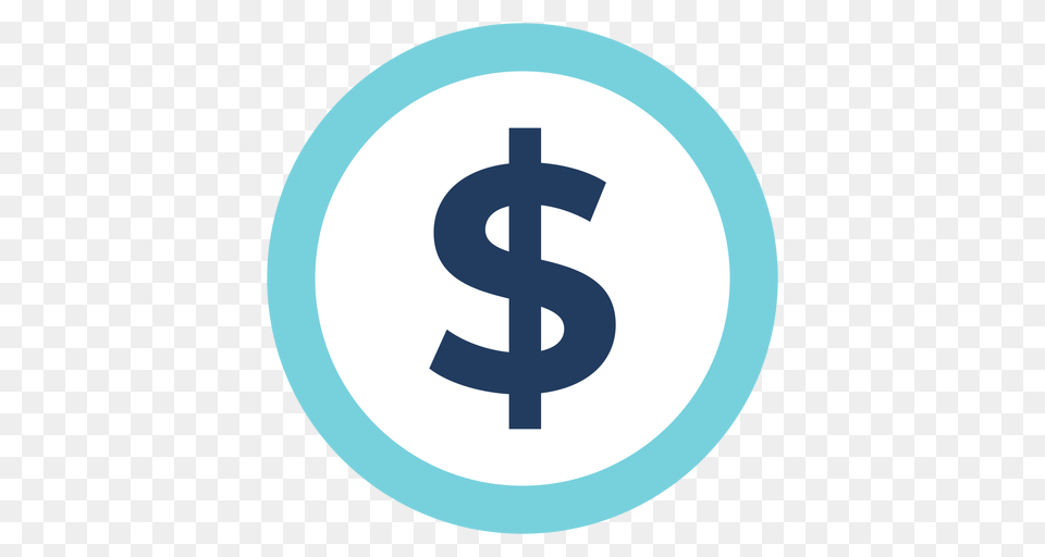 Marketing Dollar Sign Icon, Symbol, Logo, Disk, Text Free Png