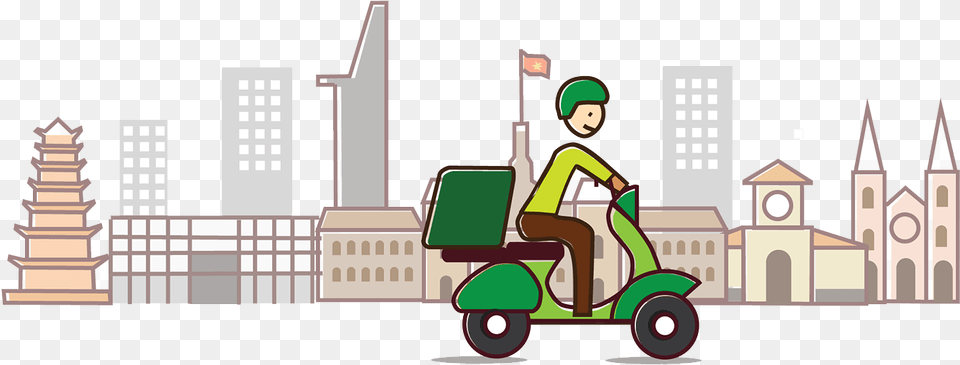 Marketoi Cartoon, City, Wheel, Machine, Vehicle Png Image