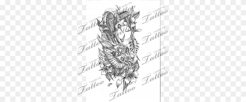 Marketplace Dragon Createmytattoo Com Tattoos Custom Illustration, Person, Skin, Tattoo, Art Free Png