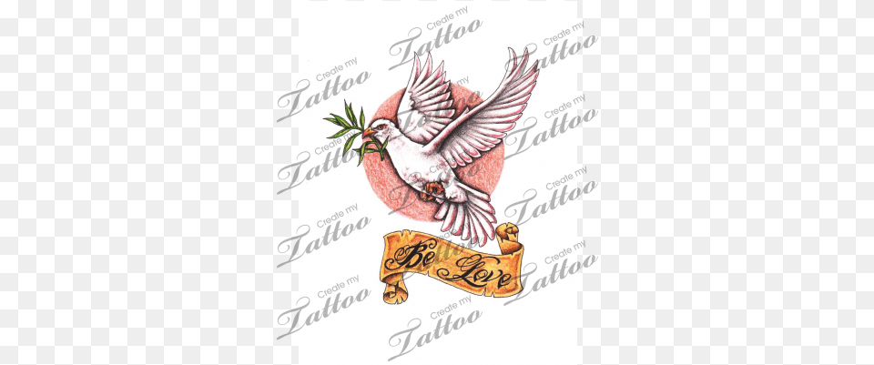 Marketplace Tattoo Dove And Olive Branch Tattoo Dove With Olive Branch, Text Png