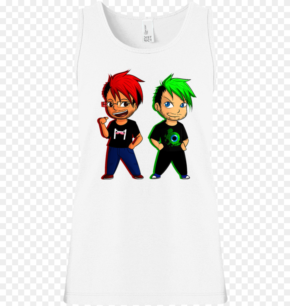 Markiplier And Jacksepticeye Cartoon, T-shirt, Clothing, Baby, Person Free Png Download