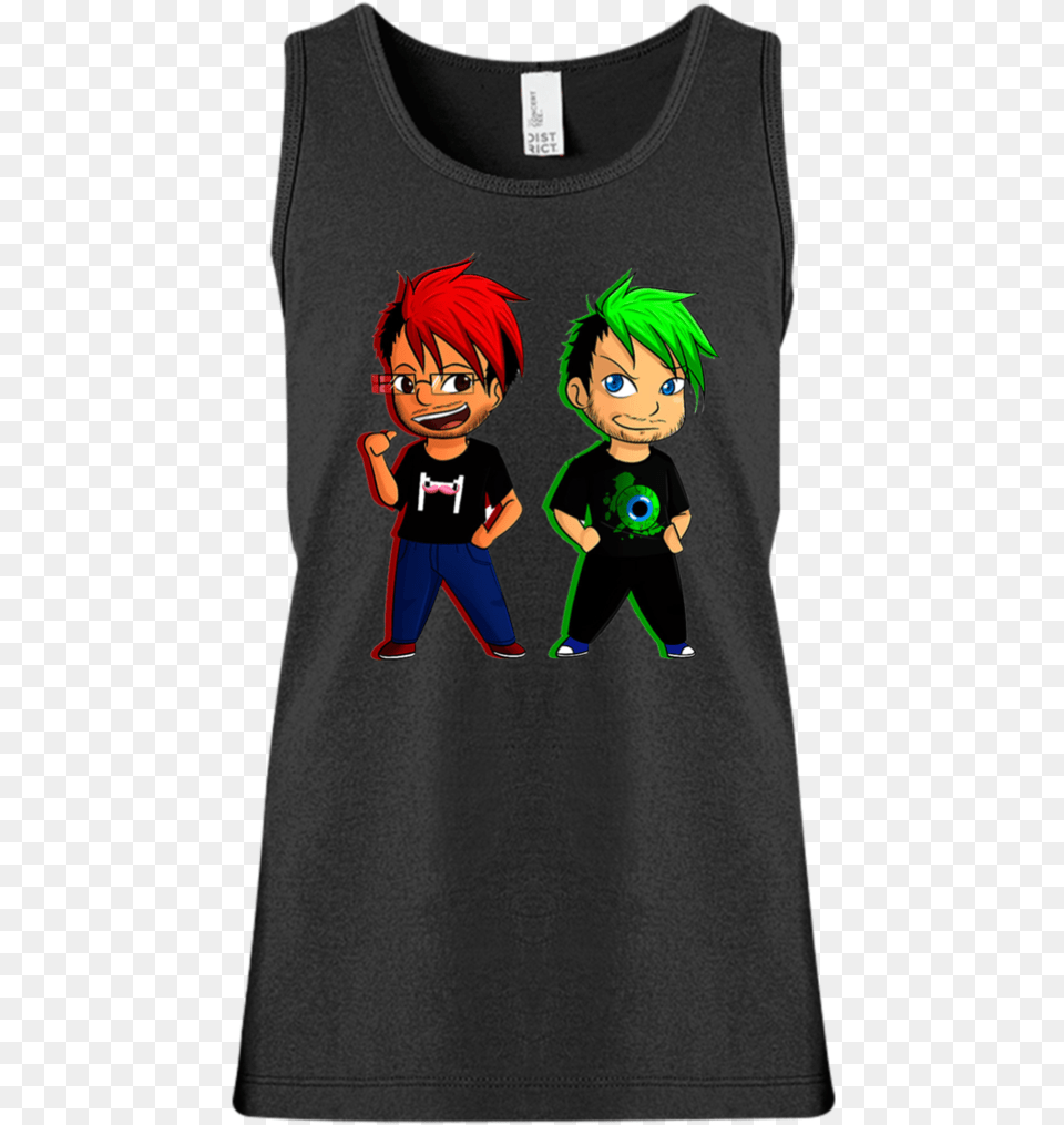 Markiplier And Jacksepticeye Girls39 Tank Top T Shirts Markiplier And Jacksepticeye Tshirt, T-shirt, Clothing, Baby, Person Png