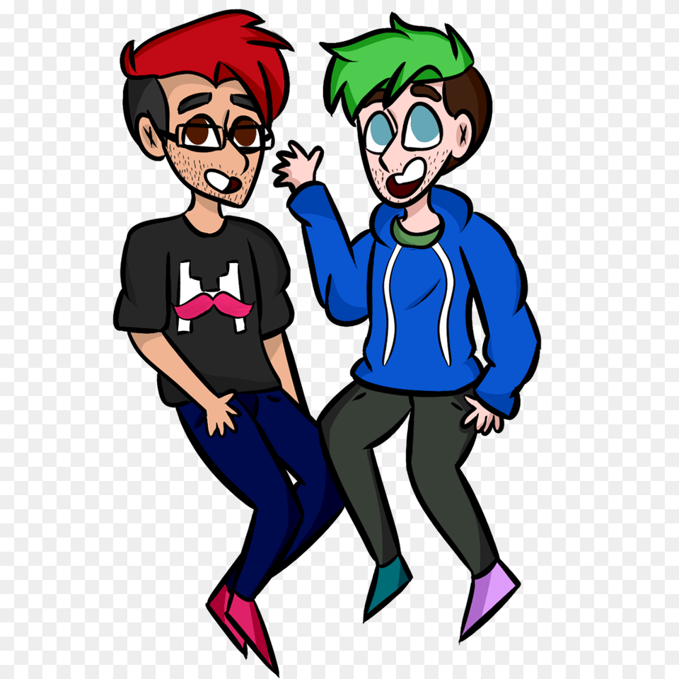 Markiplier And Jacksepticeye On Behance, Publication, Book, Comics, Adult Free Transparent Png