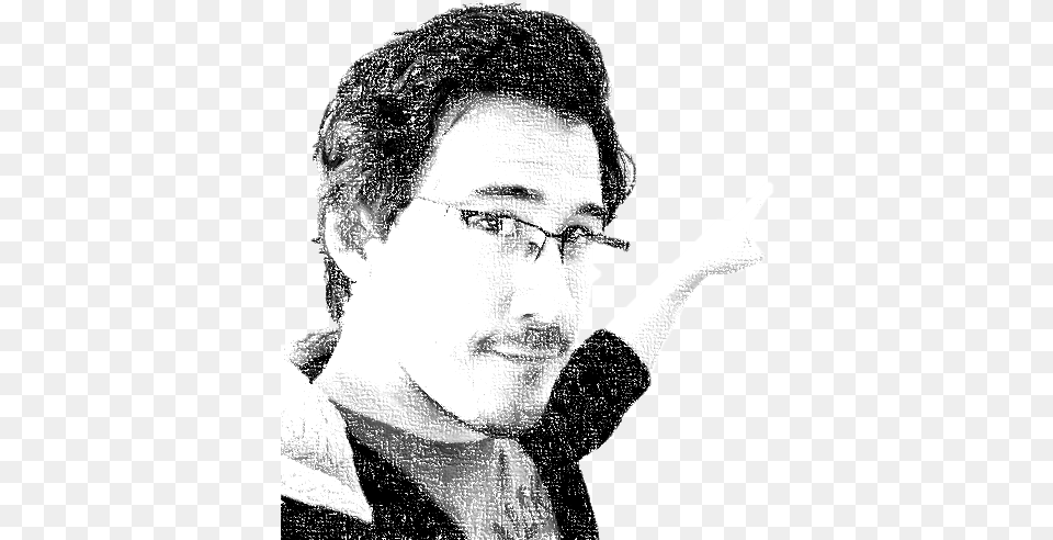 Markiplier By Jasonyut Black And White Markiplier Transparent, Adult, Photography, Person, Man Free Png Download