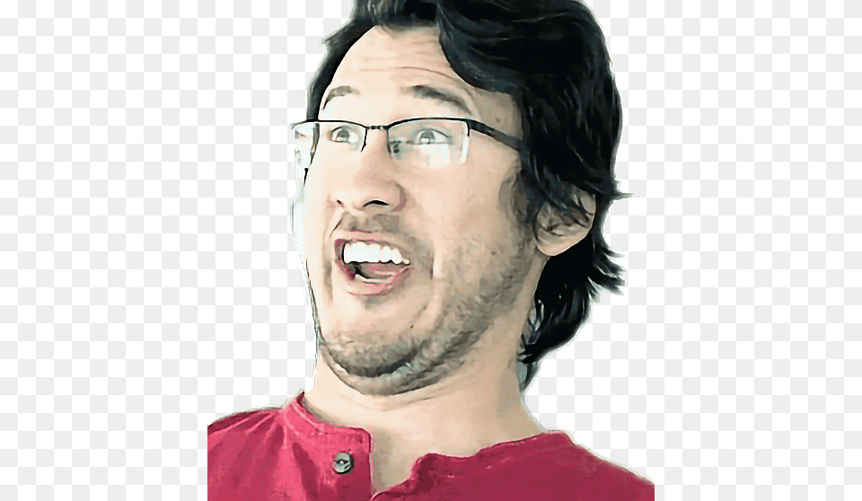 Markiplier Doublechin Triplechin Stupidface Mark Markfi Markiplier Funny Face, Accessories, Person, Glasses, Head Free Transparent Png