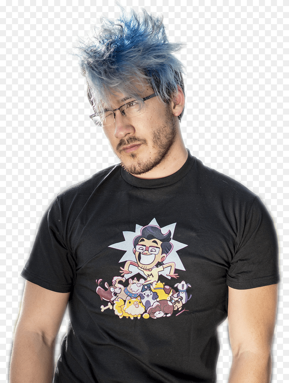 Markiplier Floof The Hair, T-shirt, Adult, Person, Clothing Free Png Download