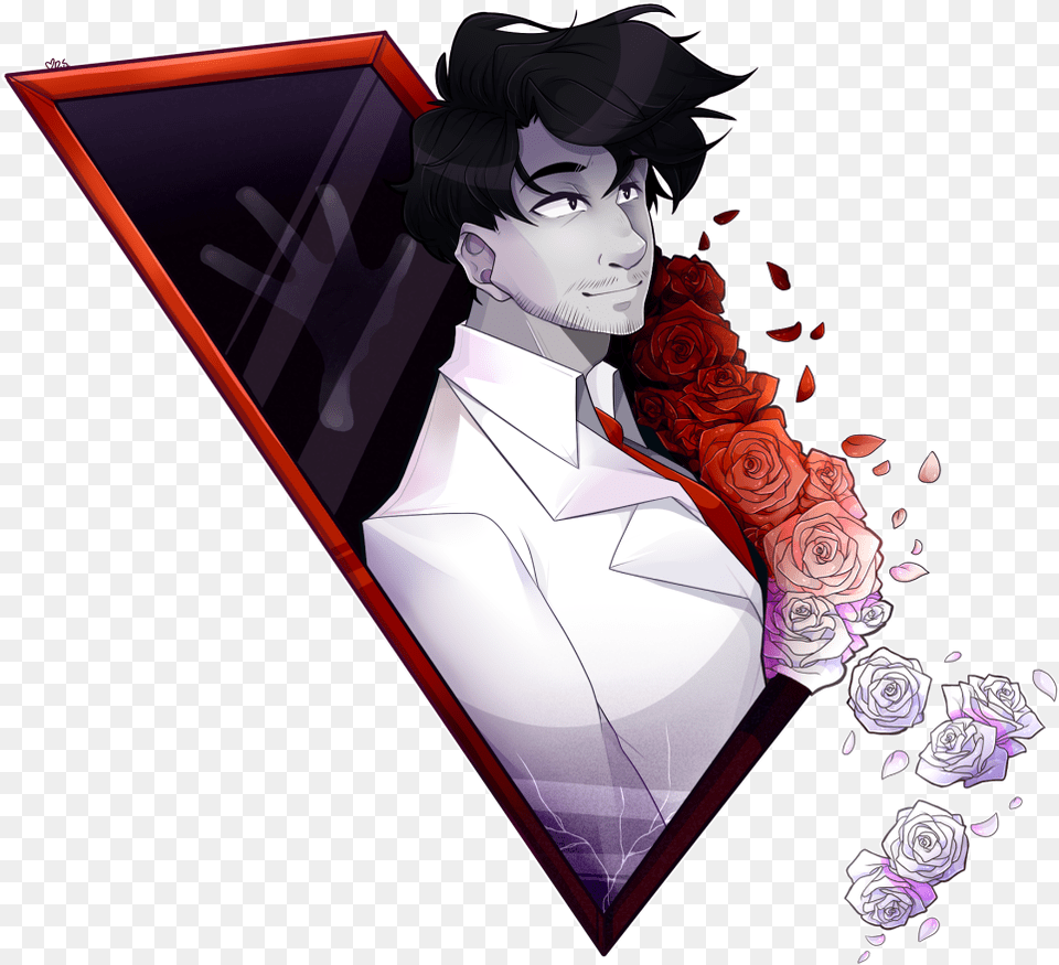 Markiplier Stickers Are On Sale Sander Sides Bookmarks Darkiplier In A White Suit, Art, Graphics, Book, Publication Free Png