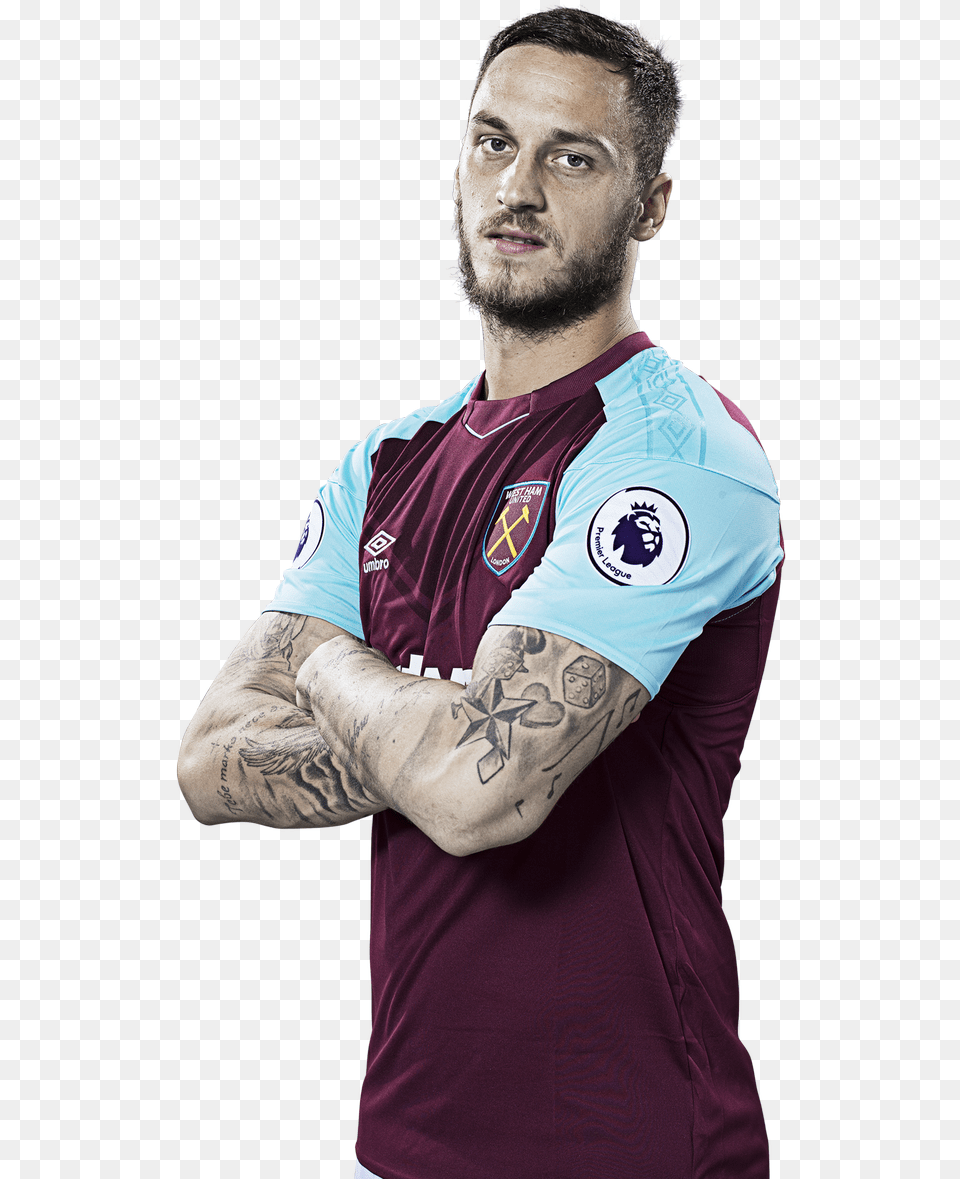 Marko Arnautovic Has Scored His 11th League Goal This, Tattoo, Skin, Person, Man Free Png Download