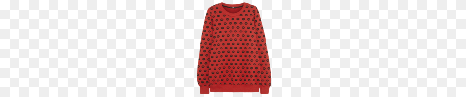 Markus Lupfer Lip Print Sweater, Clothing, Knitwear, Long Sleeve, Pattern Free Png