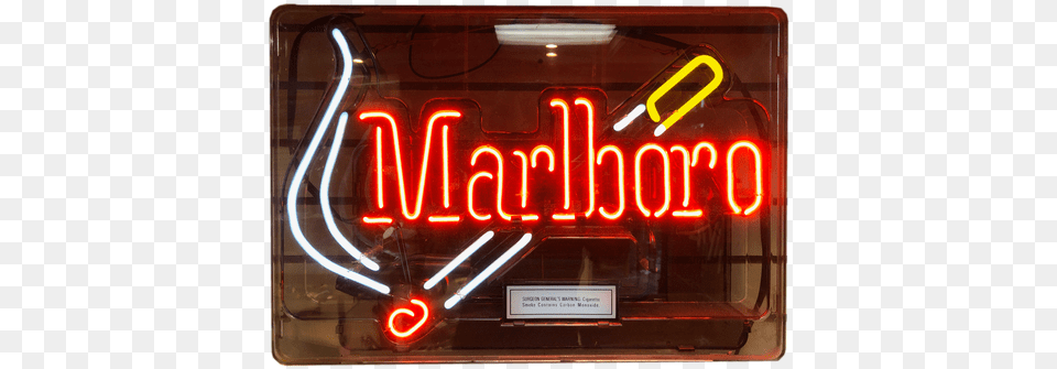 Marlboro Neon Sign Neon Sign, Light, Bus, Transportation, Vehicle Png