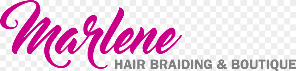 Marlene Hair Braiding Graphic Design, Purple, Text Png