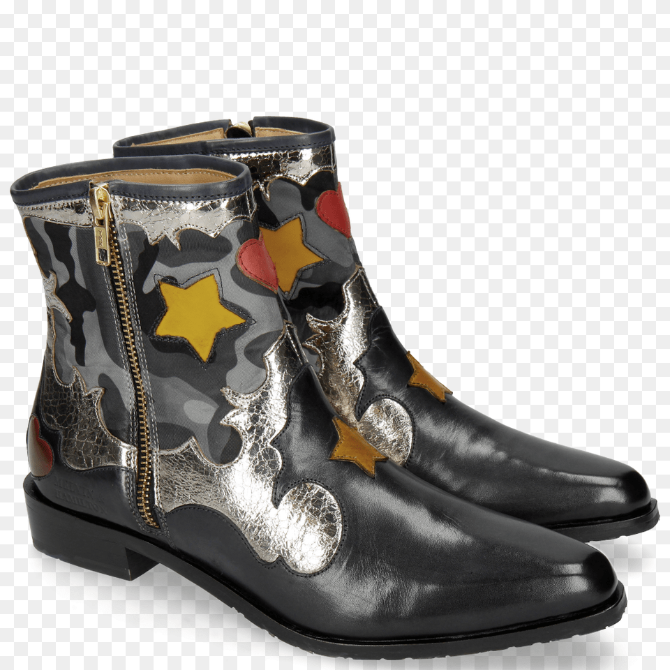 Marlin 12 Black Gold White Patch Redheart Yellow Stars Melvin Hamilton, Clothing, Footwear, Shoe, Boot Png