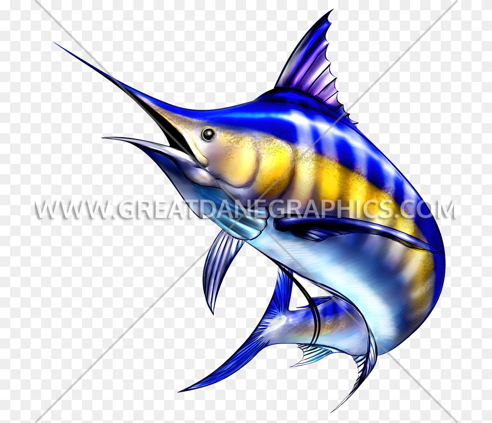 Marlin Jump Production Ready Artwork For T Shirt Printing, Animal, Fish, Sea Life, Swordfish Png