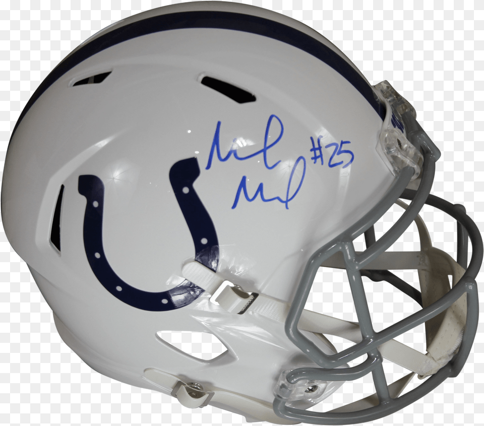 Marlon Mack Autographed Colts Speed Replica Helmet Face Mask, American Football, Football, Football Helmet, Sport Png Image
