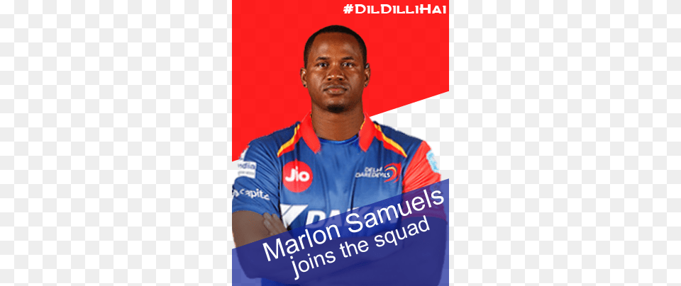 Marlon Samuels Big Hitting Abilities Can Be Handy For Marlon Samuels Delhi Daredevils, Shirt, Body Part, Clothing, Person Free Transparent Png