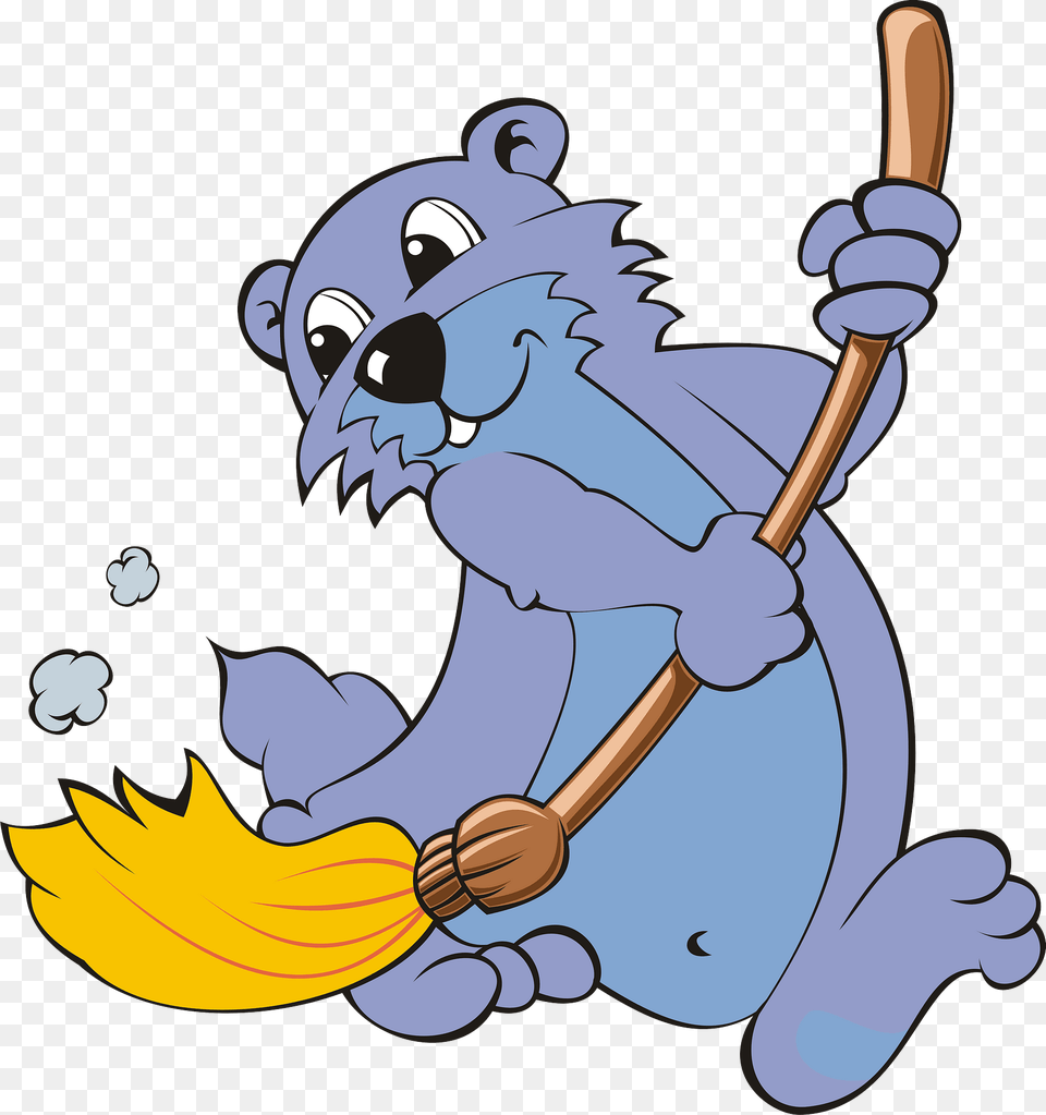 Marmot Makes Cleaning Clipart, Cartoon, Animal, Mammal, Wildlife Free Transparent Png