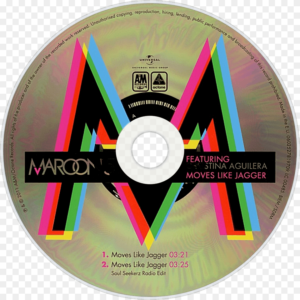 Maroon 5 Moves Like Jagger Cd Disc Image Sugar Maroon 5 Cd, Disk, Dvd Free Png