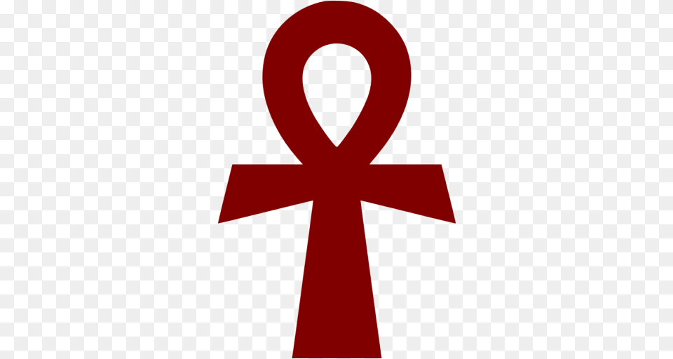 Maroon Ankh Icon, Symbol, Cross, Text, Number Free Png