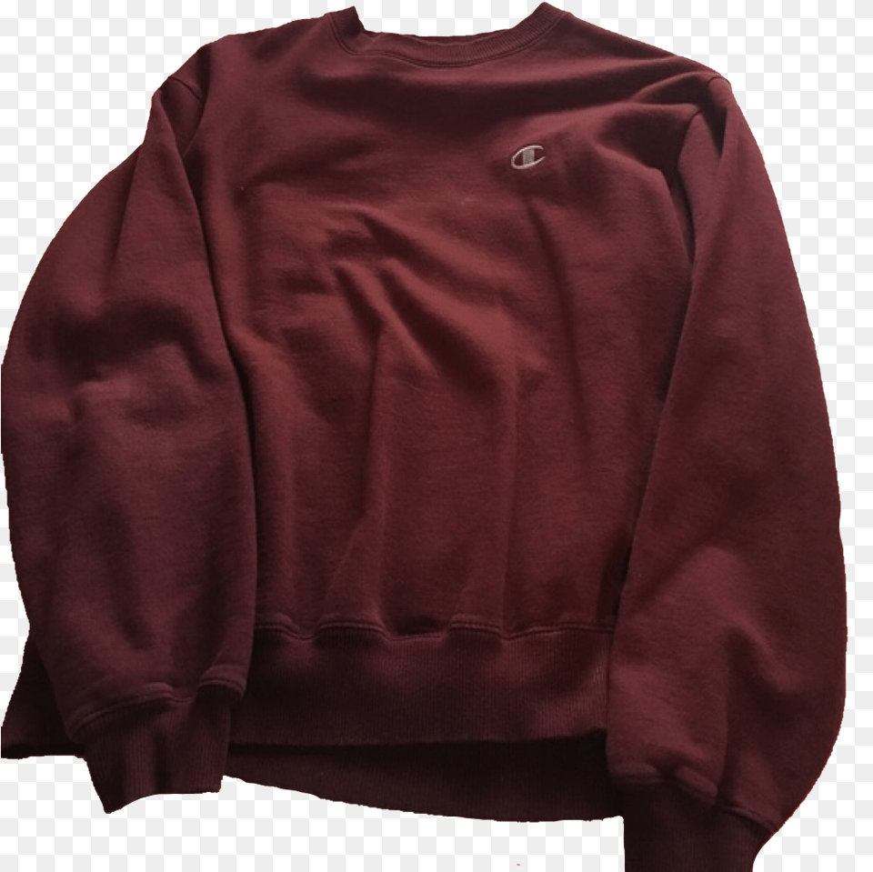 Maroon Champion Sweatshirt, Clothing, Knitwear, Sweater, Hoodie Free Png Download