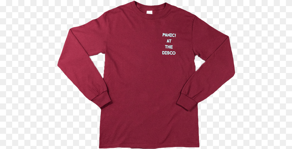 Maroon Lightning Long Sleeve Panic At The Disco, Clothing, Long Sleeve, T-shirt, Shirt Free Png Download