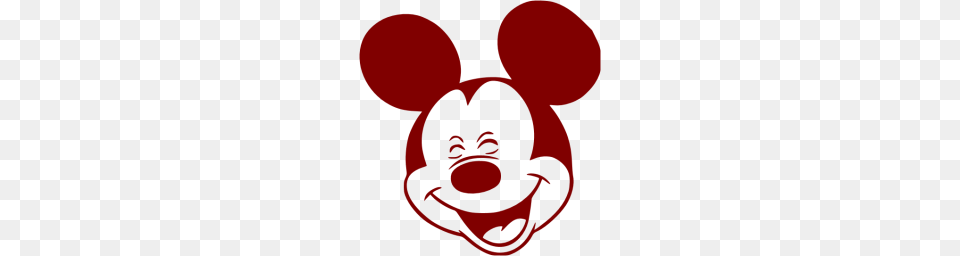 Maroon Mickey Mouse Icon, Logo Png Image