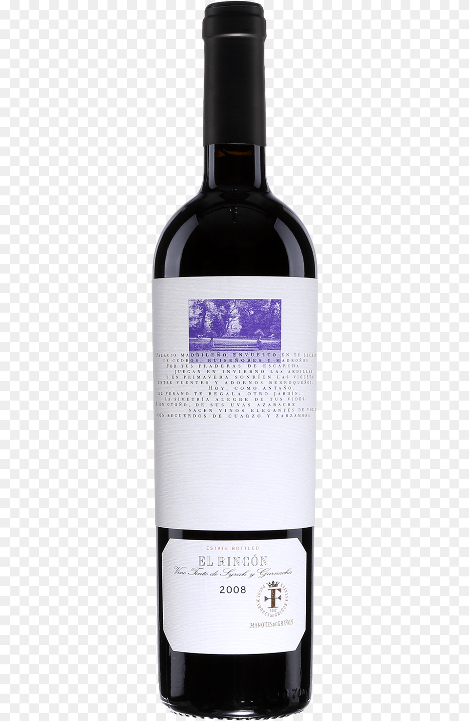 Marqus De Grinon El Rincon Wine Bottle, Alcohol, Beverage, Liquor, Wine Bottle Png