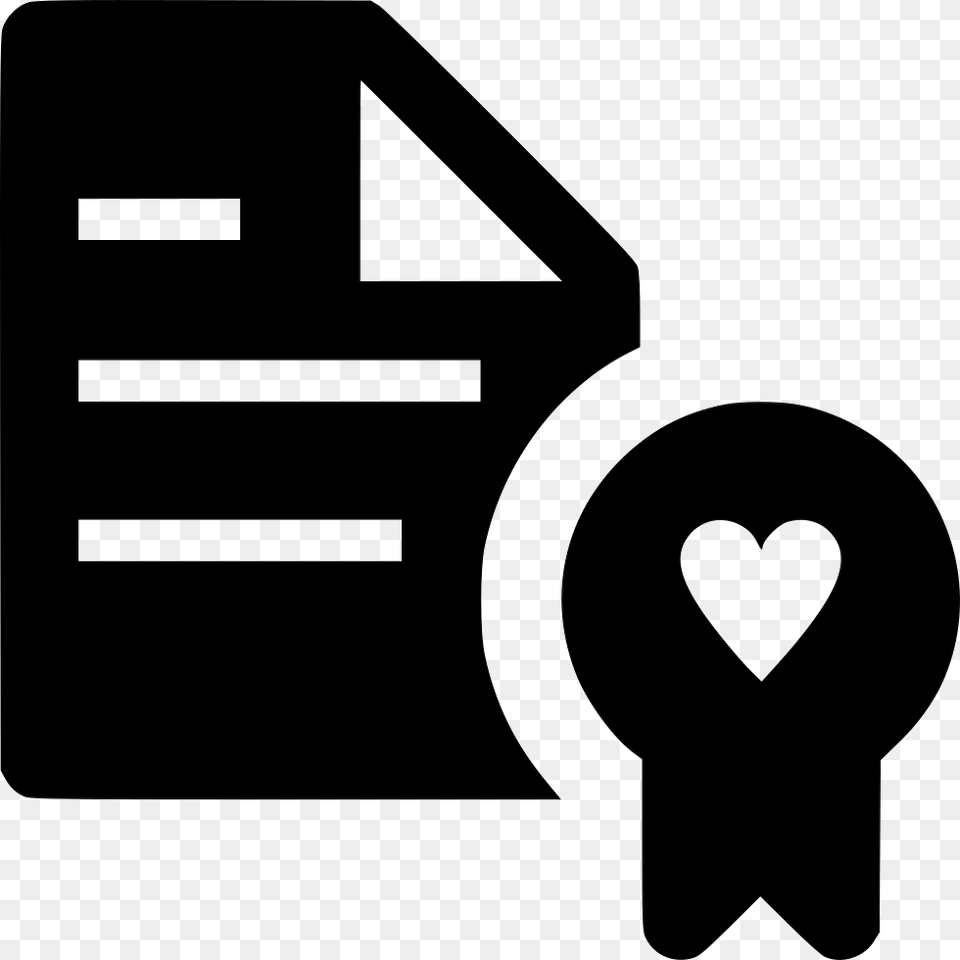 Marriage License Marriage Certificate Icon Symbol, Stencil Free Png Download
