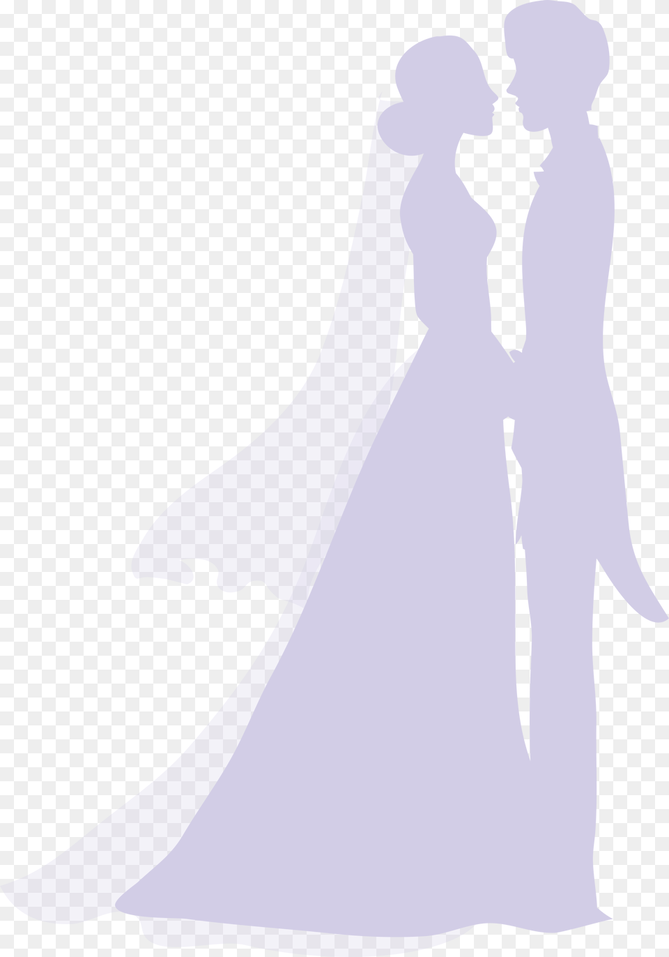 Marriage Silhouette Wedding, Clothing, Dress, Fashion, Gown Free Png Download