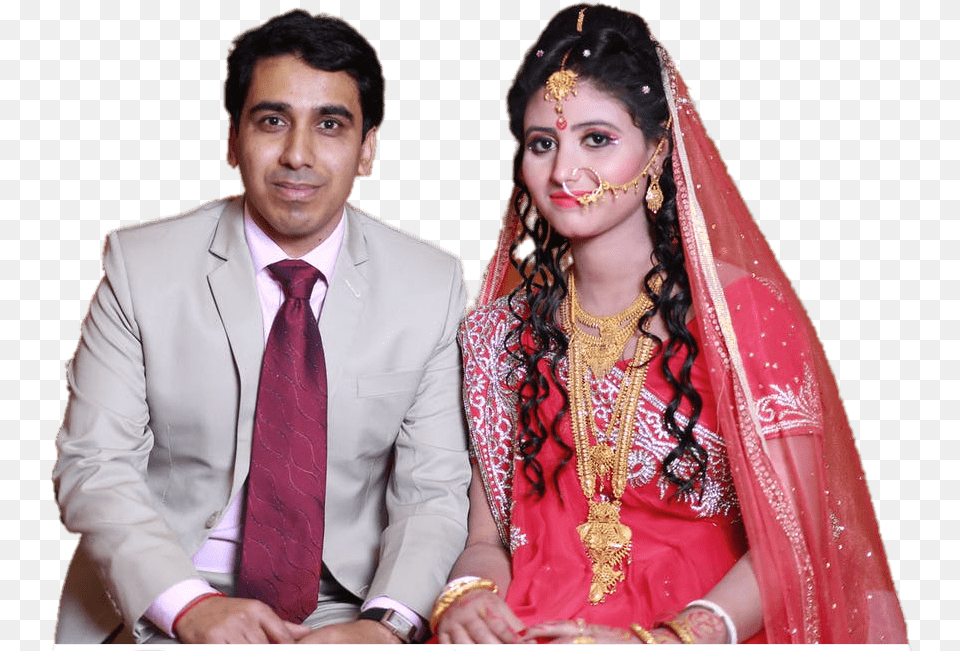 Married Couple Traditional Saree Wedding, Formal Wear, Adult, Person, Man Free Transparent Png