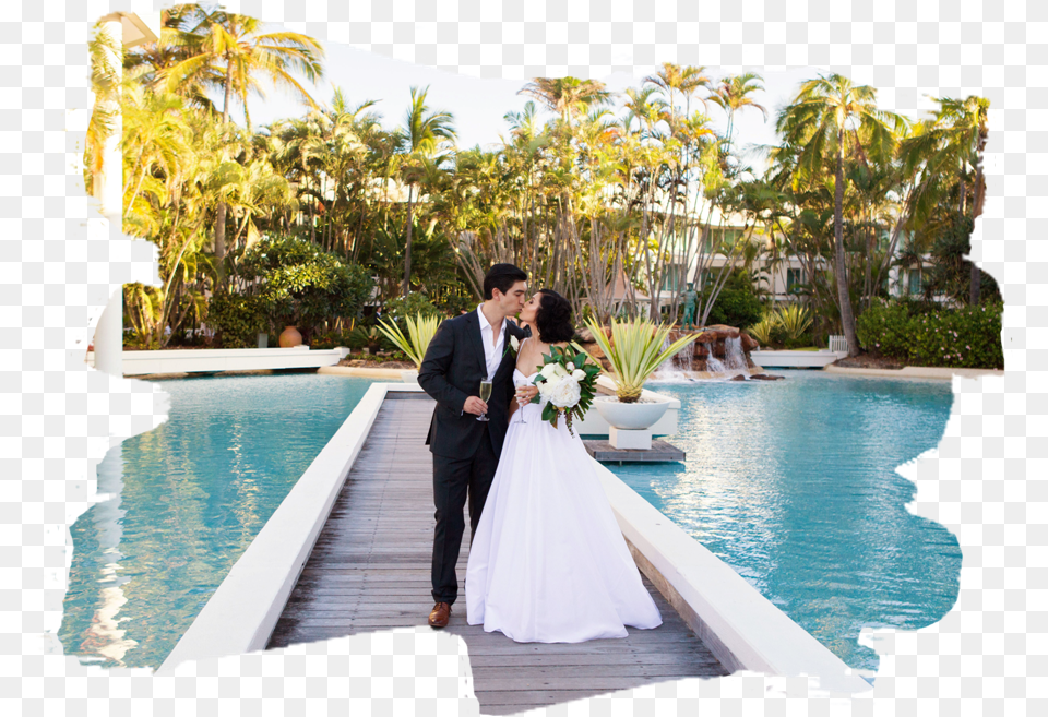 Married Couple Wedding Reception Full Size Sheraton Grand Mirage Gold Coast, Wedding Gown, Clothing, Dress, Fashion Png