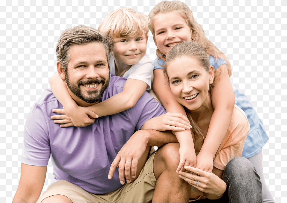 Married Couple With 2 Young Children Couple With 2 Children, Person, Face, People, Head Free Png Download